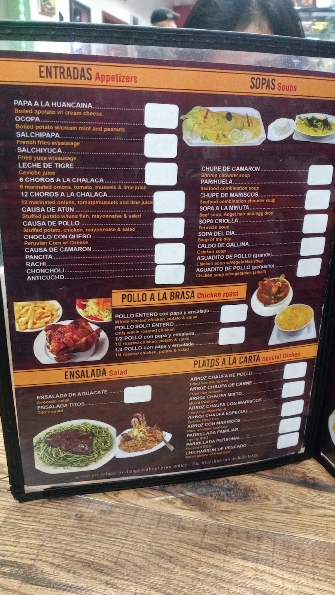 Titos Pollería Restaurant Menu - Image 3